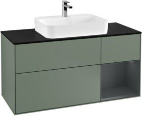 V&B Finion Waschtischunterschrank mit LED-Beleuchtung und integrierten Regalen, Breite: 120 cm, Lackiert - Bild 1