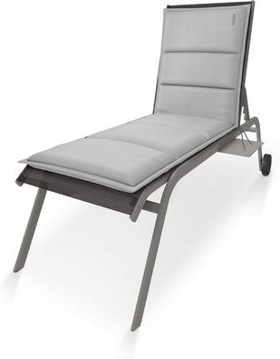DOPPLER Auflage City hellgrau für Gartenliegen B/L: 60 x 195 cm - Bild 1