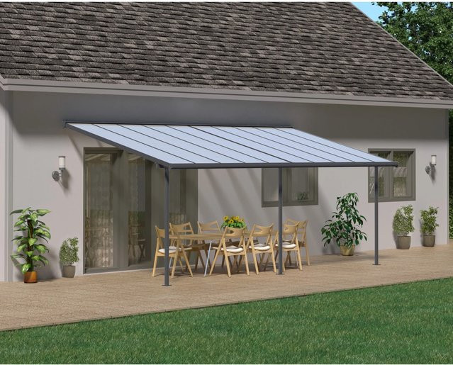 Palram Canopia Terrassenüberdachung Sierra in Grau aus Aluminium und Polycarbonat, B: 619 cm, H: 295 cm - Bild 1