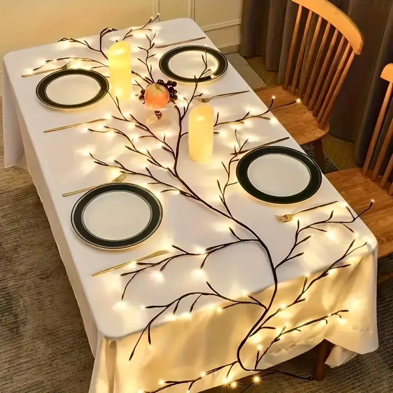LED USB Weidenrebe Lichterkette mit 144 LEDs in Warmweiß zur Wanddekoration für Weihnachten und besondere Anlässe - Bild 4