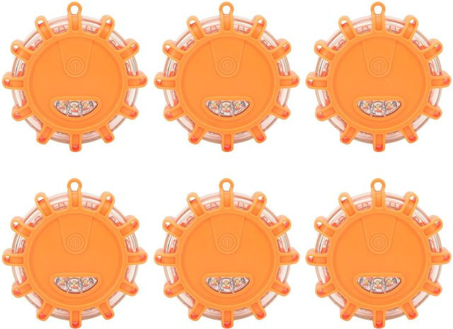 6er Set DIYelecs 12V LED Warnleuchten in Orange, wasserdicht und staubdicht mit Magnetbefestigung für Auto und Notbeleuchtung - Bild 1