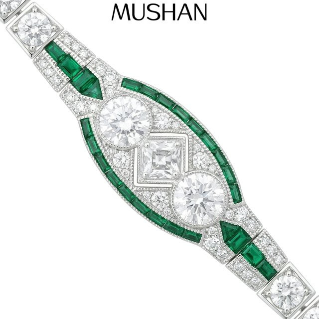 MuShan Armreif 925 Sterling Silber, CZ Edelsteine - Bild 1