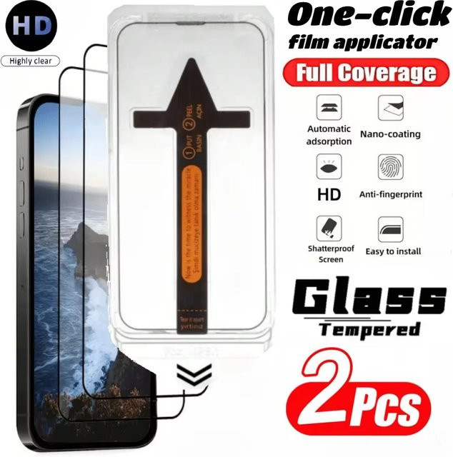 2er-Set Transparentes Display Schutzglas für Samsung Galaxy S25 S24 S23 S22 Ultra Plus S21 S20 FE A56 5G A36 A26 A16 A55 A54 A33 mit Fingerabdruck-Entsperrung kompatibel mit Android - Bild 1