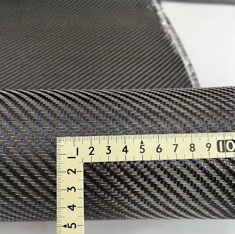 3K Echtcarbonfaser und Metalldraht gemischtes Gewebe in Twill-Bindung mit kleinen Mustern, 200g, Farben: Rot, Blau, Lila und Grün - Bild 2