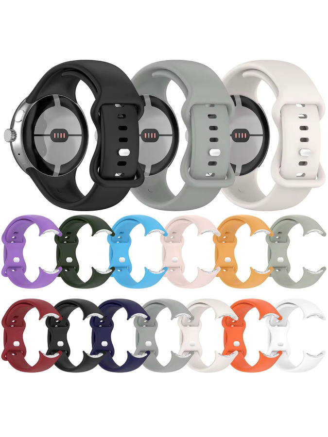 Google Uhrenarmband Silikon, Schwarz, Unisex - Bild 6
