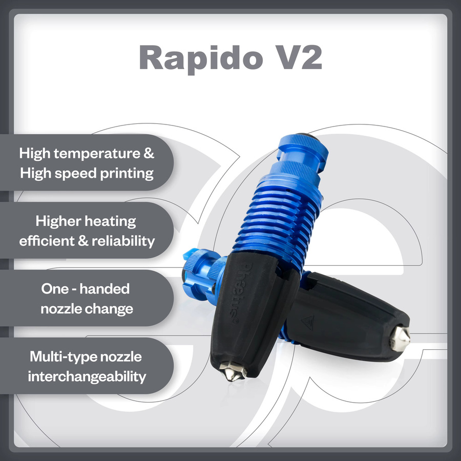 Trianglelab Phaetus Rapido Hotend v2 High Flow 104GT-2/PT1000 für FDM-Drucker wie Voron, DDE, DDB, Ender3 V2 und CR10 V3 - Bild 3