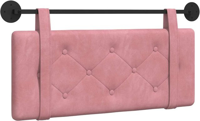 vidaXL Wandmontiertes Polsterpaneel aus Samt in Rosa, B/H/T: 110 x 55 x 5 cm - Bild 1