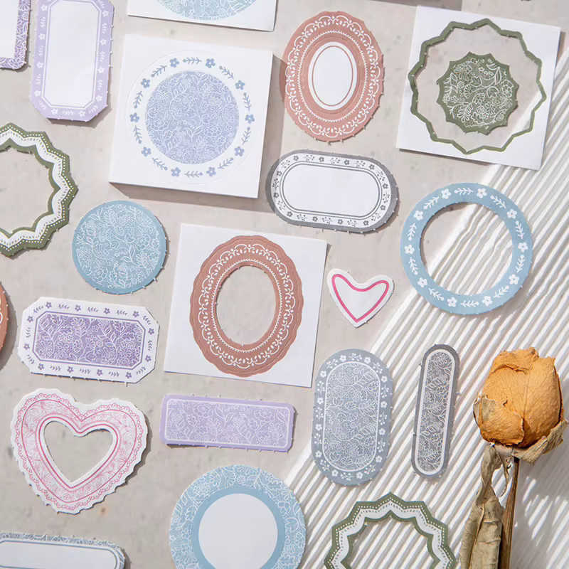 45 Stück zerreißbare Bastelpapier Bordüren in Multicolour für Scrapbooking und Tagebuch-Dekoration - Bild 1
