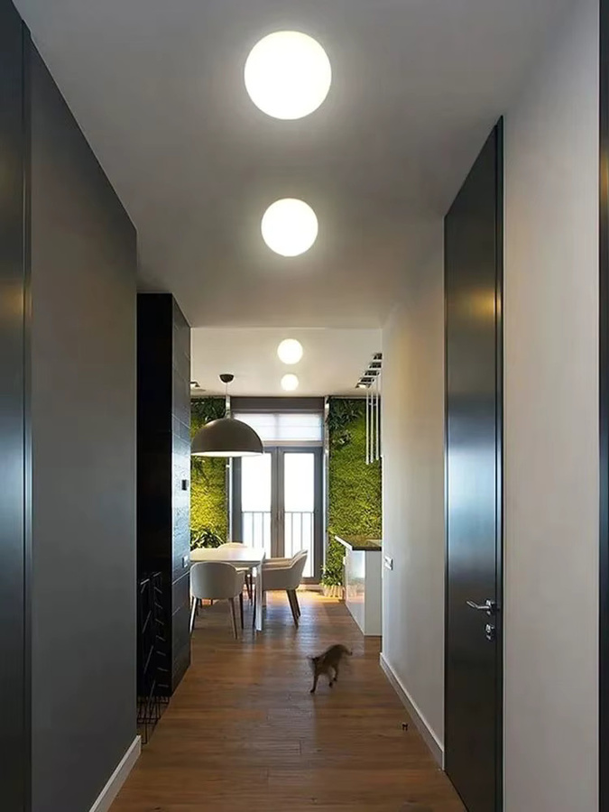 CETANT LED Wandleuchte Nordic Design mit Glas-Kugel in Weiß für Badezimmer, Flur, Balkon und Schlafzimmer - Bild 5