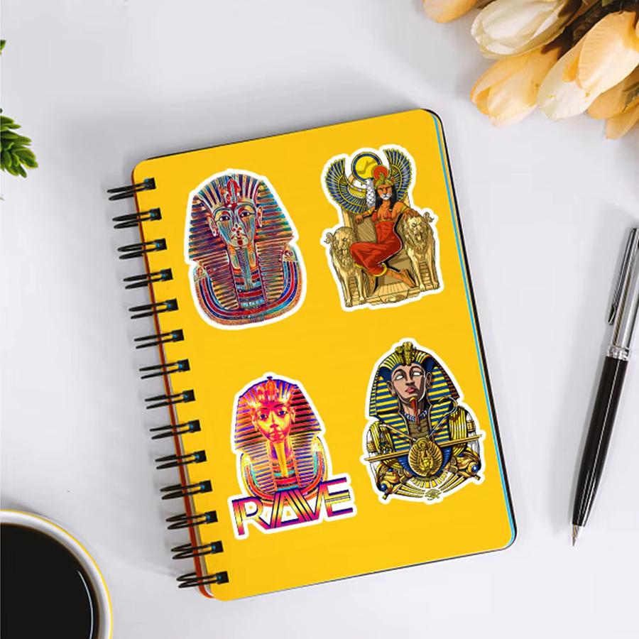 Charile Retro Kunst Aufkleber mit Altägyptischen Pharao Motiven in Multicolour für DIY Graffiti und Dekoration - Bild 5