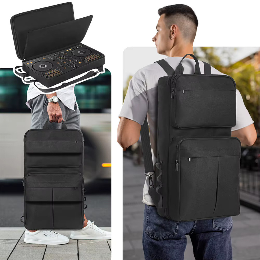 APWIKOGER Aufbewahrungstasche für Pioneer DDJ-400 DDJ-FLX4 und Roland DJ-202 DJ-Mixer, staubdichte DJ-Tasche mit Schultergurt, Schwarz - Bild 4