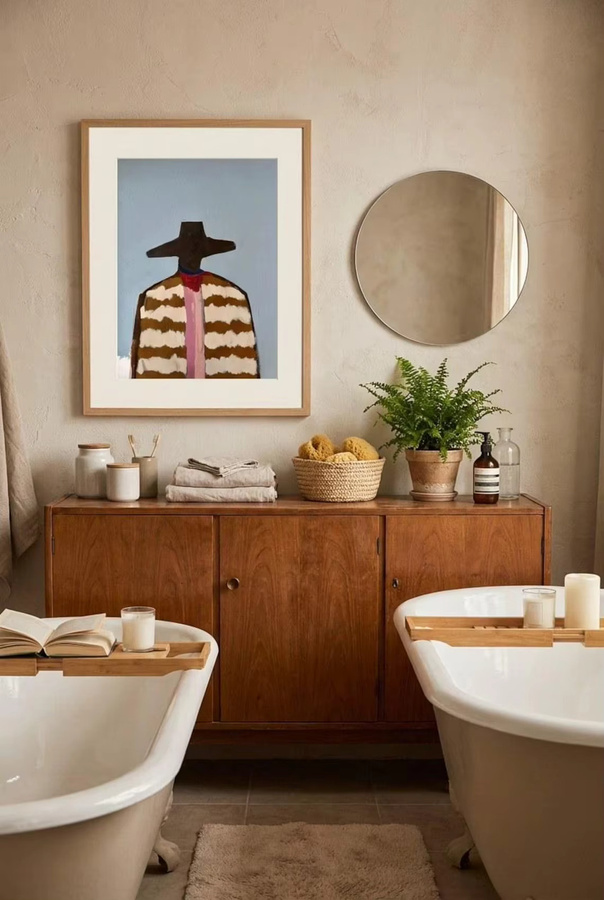 Minimalistisches Paper Poster von SHENCHEN mit abstraktem Cowboy-Druck in Beige und Western-Folk-Grafik - Bild 2