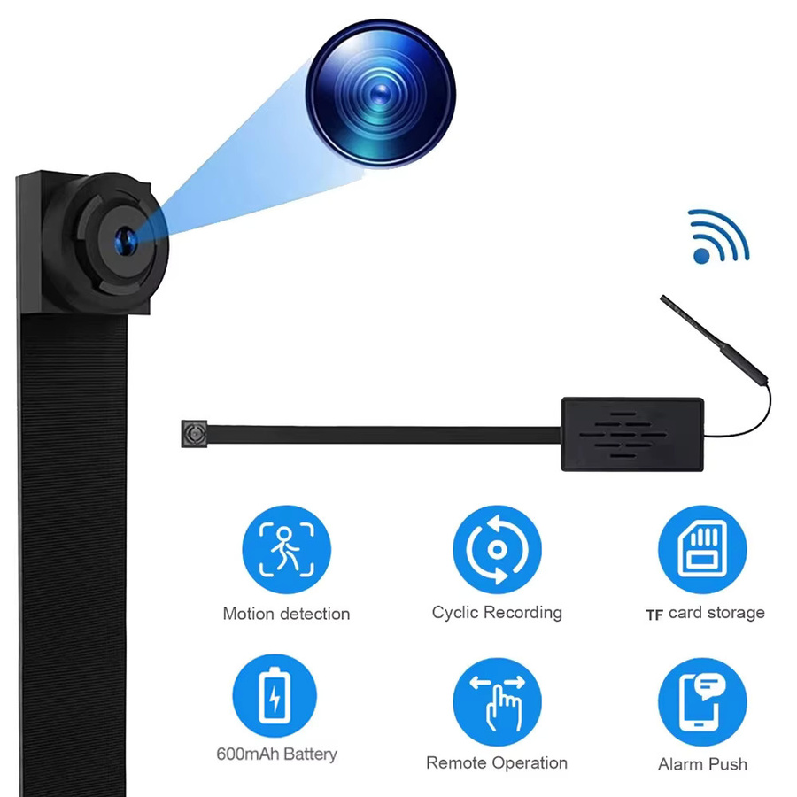 CUGUU Mini DIY 4K HD WLAN Überwachungskamera mit 128GB Speicher und Smartphone App-Steuerung in Schwarz - Bild 4