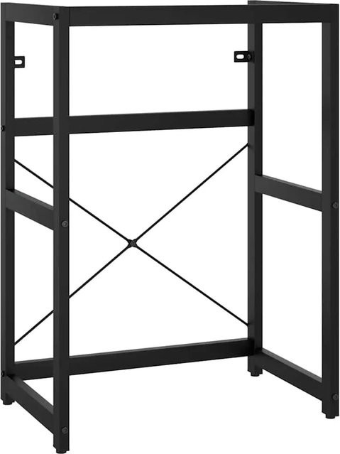 vidaXL Badezimmer Waschtischgestell aus Eisen in Schwarz Matt B: 59 cm, T: 38 cm, H: 83 cm - Bild 1