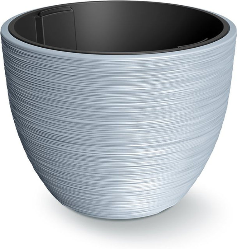 Prosperplast Blumentopf FURU in Grau aus Kunststoff, rund und geometrisch, Durchmesser: 44,5 cm, Höhe: 56,9 cm - Bild 1
