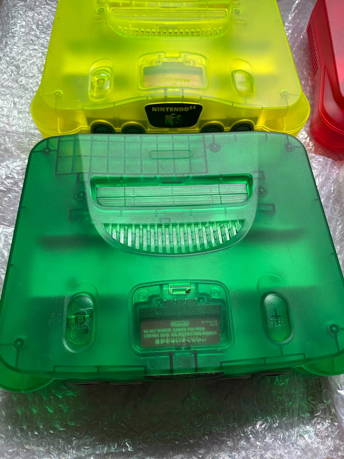 Nintendo N64 Original-Spielkonsole Retro US-Version in transparentem Gelb - Bild 2