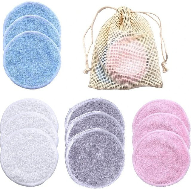 XMSJ Make-up Entferner Pads, 10 Stück, Bambus, Waschbar, Unisex - Bild 1