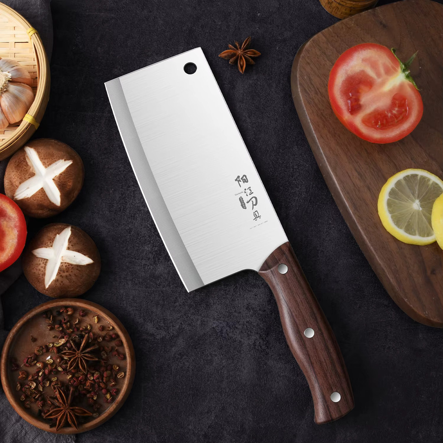 Multifunktionales Chefmesser von PLYS in Silber mit Holzgriff - Bild 5