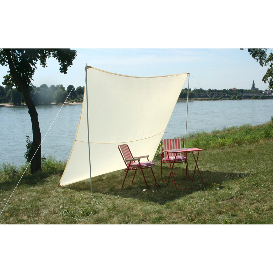 Floracord Viereckssonnensegel aus Nylongewebe in Sand/Beige, B: 250 cm, L: 300 cm - Bild 2