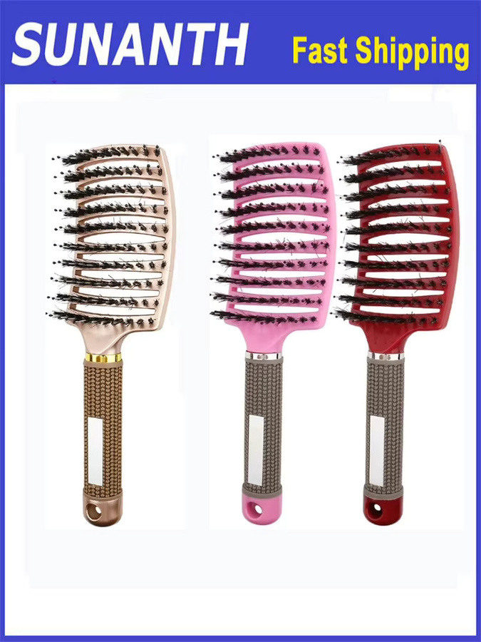 XMSJ Haar Kamm für lockiges Haar, Damen, Borsten & Nylon - Bild 5