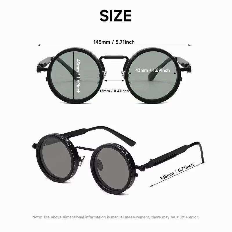 Blanche Michelle Sonnenbrille, Rund, Vollrand, Metall, Unisex - Bild 4