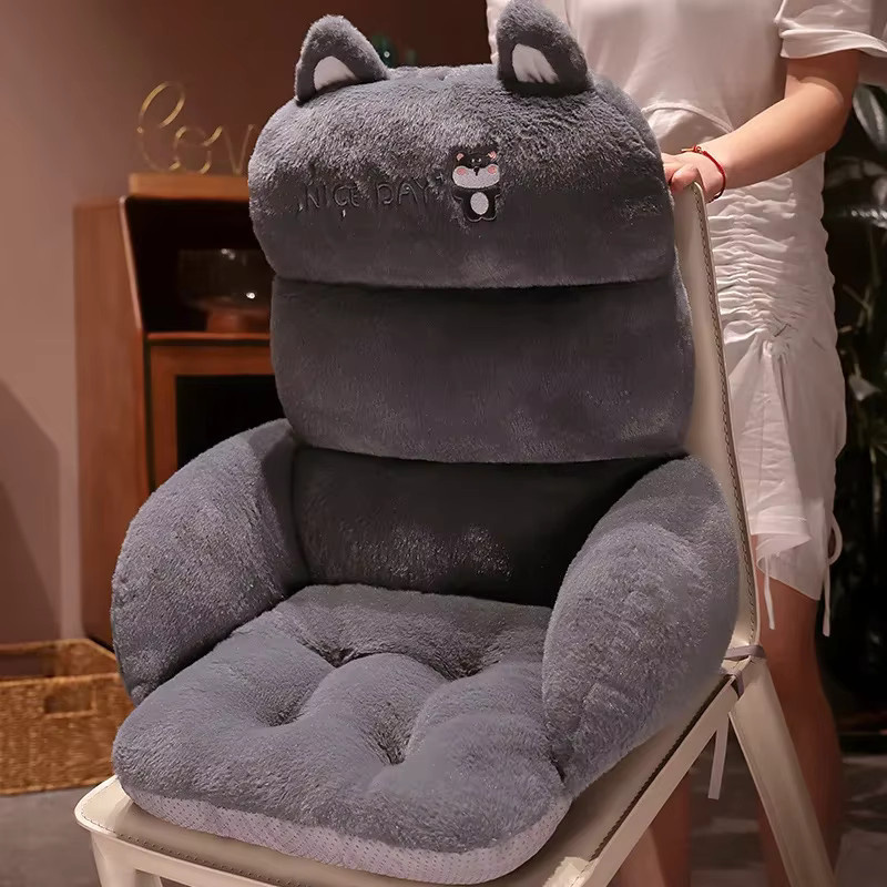 LISM Anti-Slip Sitzkissen für Büro und Sofa in Grau mit Tier-Design - Bild 3