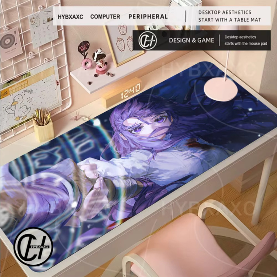 HYBXAXC XXL-Mauspad Frieren Beyond Journey's End Sousou No Frieren, rutschfestes Schreibtischpad für Computer und Laptop, multicolour, B: 90 cm, T: 40 cm - Bild 3