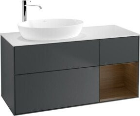 V&B Waschtischunterschrank Finion mit Wandbeleuchtung, lackiert, Breite: 120 cm, Tiefe: 50,1 cm, Höhe: 50,1 cm - Bild 1