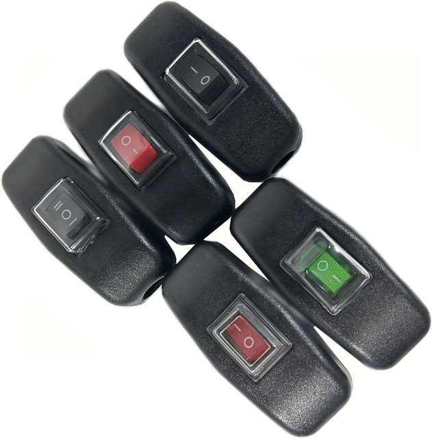USBO Wasserdichter LED Druckknopfschalter 10A Online EIN/AUS Wippschalter in Schwarz - Bild 1