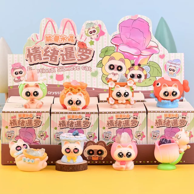 52TOYS Siamesische Katze Energiekristall Mystery Blind Box, Ornament - Bild 1