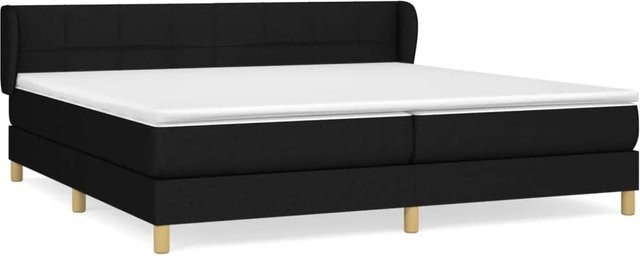 vidaXL Boxspringbett mit Matratze Hybrid-Design in Schwarz, B/T/H: 200 x 200 x 203 cm - Bild 1