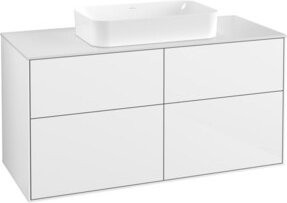 Villeroy & Boch Waschtischunterschrank Finion Wandbeleuchtung Weiß Hochglanz B/T/H: 120 x 60,3 x 50,1 cm - Bild 1