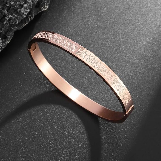 Manschettenarmband Edelstahl, Schwarz, Unisex - Bild 1