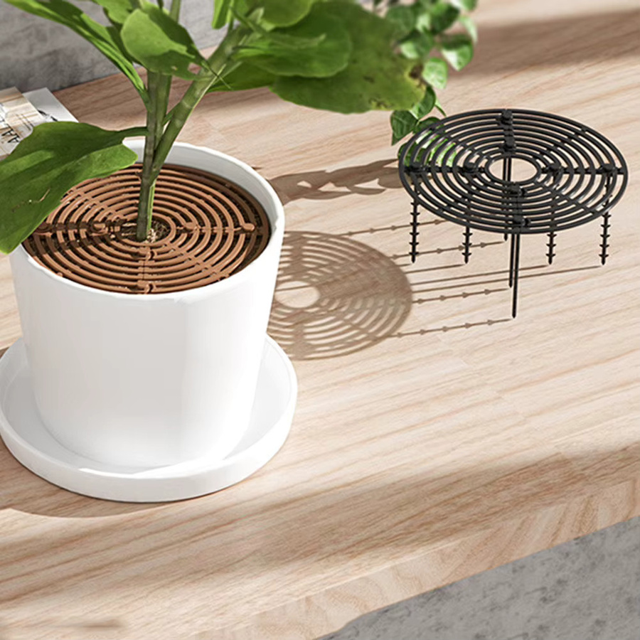 Universelle Blumentopf Abdeckung aus Metall als Bodenschutz und Grabtopper in Schwarz, Durchmesser: 19 cm und 30 cm - Bild 2