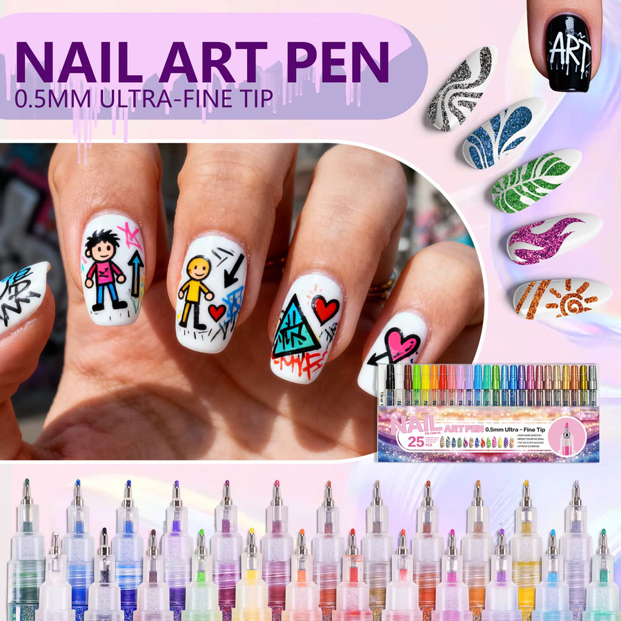 Guangna Nail-Art-Stifte, Metallic, Unisex - Bild 2