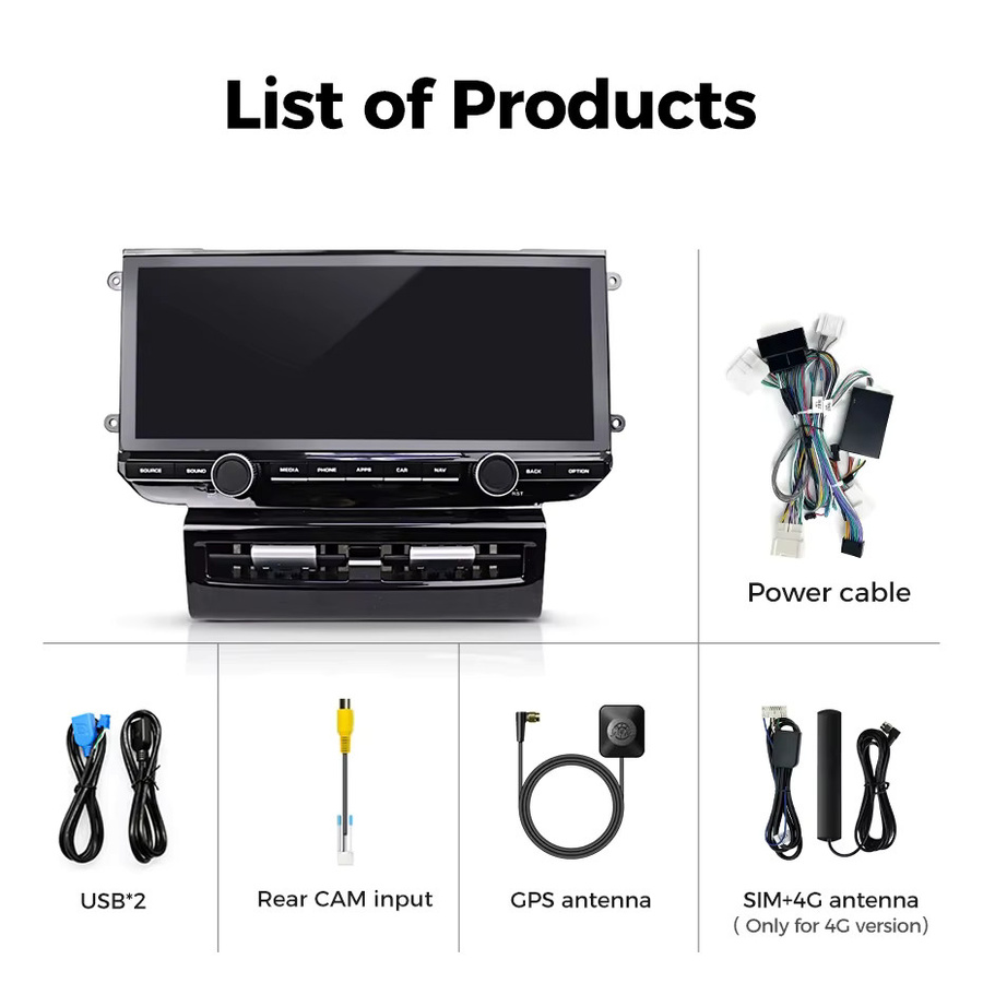 COOROAD QLED Android Auto Radio für Porsche Macan 2011-2017 mit 12,3 Zoll Display, CarPlay, GPS Navigation, 4G WiFi, Bluetooth und DSP Multimedia Player in Schwarz - Bild 4