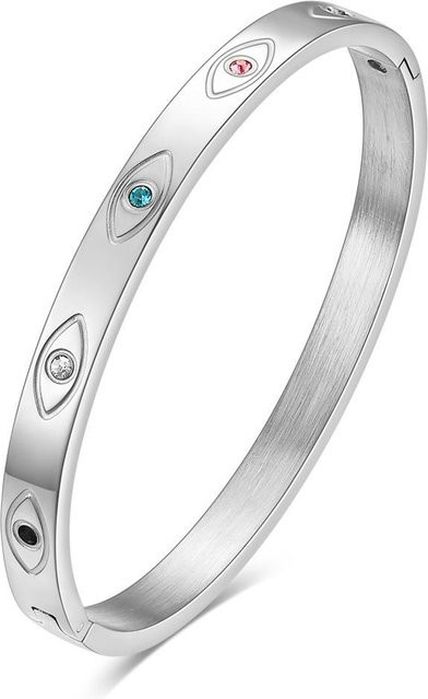 Wucifang Jewelry Armband, Titan Stahl, Weiß, Zirkonia, Kristall, Damen - Bild 1