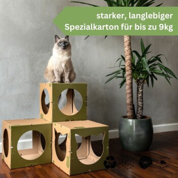 DoPetMe Katzenhaus The Kitten Castle in Braun mit mattem Finish - Bild 2
