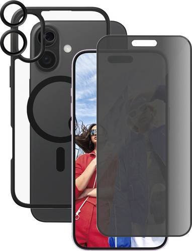 PanzerGlass CARE 3-in-1 Schutz Rückseite Backcover für Apple iPhone 16 Plus in Transparent und Schwarz mit induktivem Laden - Bild 1