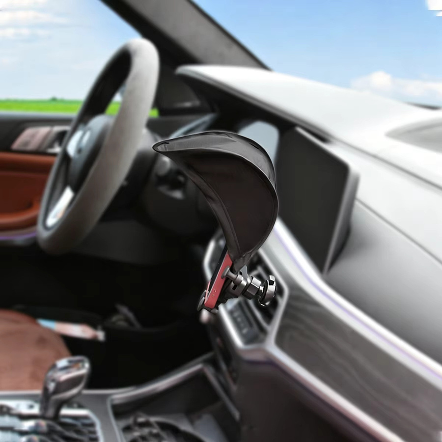 Vertikaler Auto-Handy-Sonnenschutz für das Armaturenbrett zur Hitzevorbeugung und als Blendschutz in Schwarz oder Silber - Bild 4