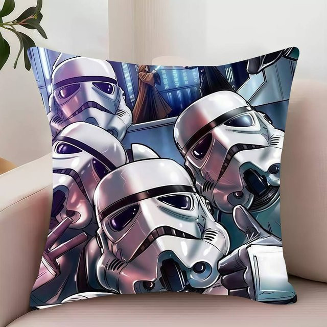 MINISO S-Star Movie W-Wars Kissenbezug aus Polyester, Mehrfarbig, B/T/H: 30,48 x 30,48 x 0 cm - Bild 1