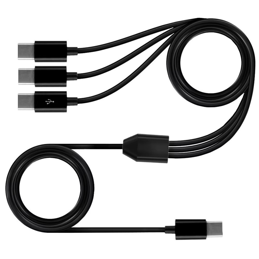 BSN USB-C Splitter Adapterkabel Schwarz für Datensynchronisierung und Laden - Bild 3