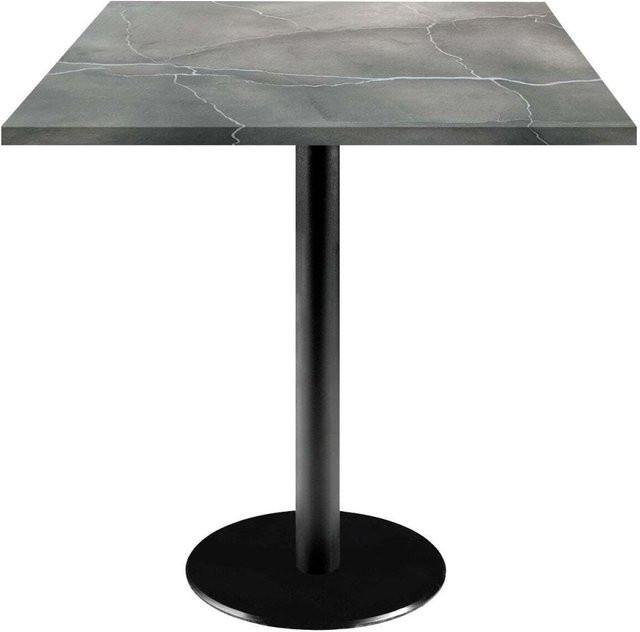 RestooTab Tisch Rome quadratisch mit Stein-Dekor in Grau, Blau und Schwarz, B/T/H: 70 x 70 x 75 cm - Bild 1