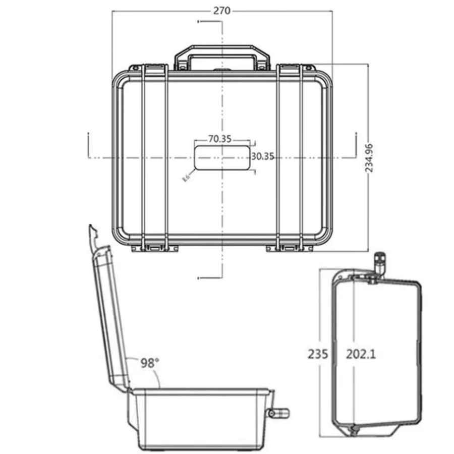 FNICEL Werkzeugkoffer Schwarz, Wasserdichter und schlagfester Werkzeugkasten als tragbarer Organizer für Hardware und Instrumente - Bild 2