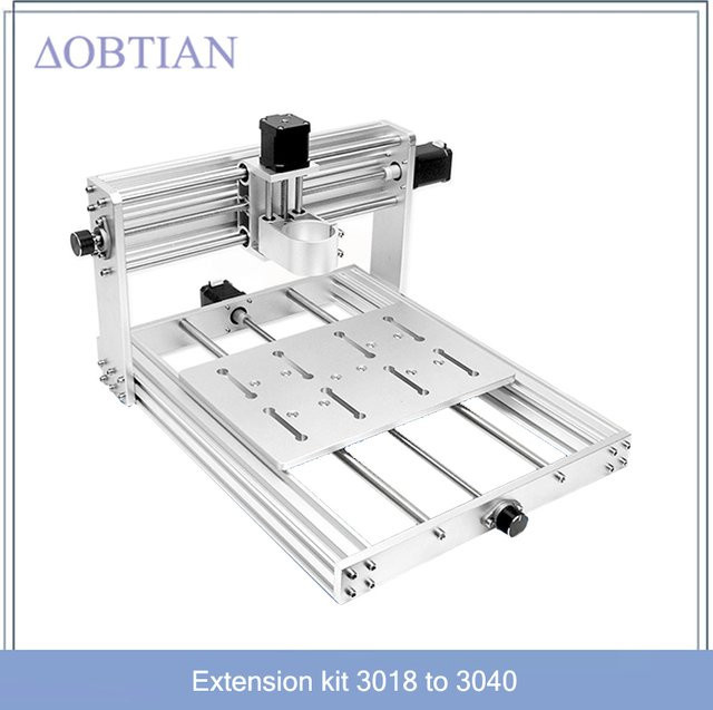 Dobtian CNC 3018 Pro Upgrade-Kit zur Erweiterung auf 3040, kompatibel mit 3018 CNC Pro Max Gravier- und Fräsmaschine, Farbe: Silber - Bild 1