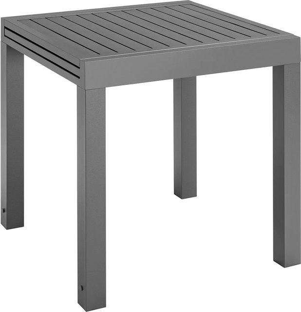 Juskys Gartentisch Laki ausziehbar in Anthrazit, B/T/H: 70 x 70 x 75 cm - Bild 2