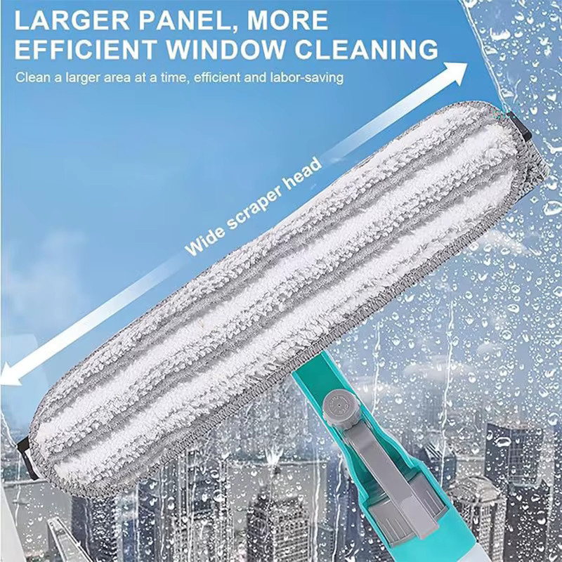 Untior 4-in-1 Fensterreiniger mit Wischer, Schaber, Bürste und Sprühflasche für Glas - Bild 2