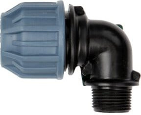 Rain Bird Tap Connector PP-Winkel-Rohr-Verschraubung mit 19mm (3/4") AG für 25mm Rohr aus Kunststoff - Bild 1