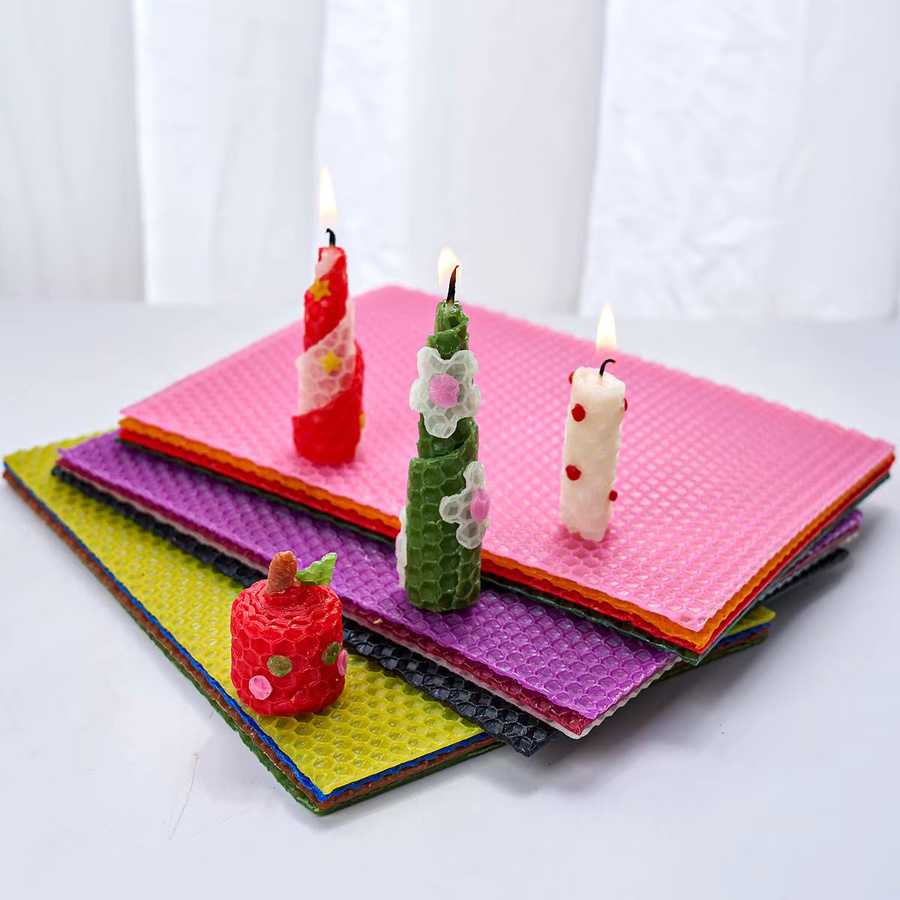 UDOCOOL Bienenwachs Blatt Kerze Rolle, DIY Kit, 6-teiliges Set, Bunt / Mehrfarbig - Bild 3