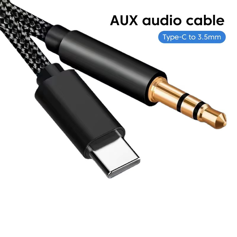NNBILI USB Typ C auf 3,5 mm AUX-Audiokabel Adapter in Schwarz und Gold für Samsung, Xiaomi und Huawei - Bild 5